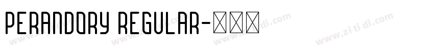 Perandory Regular字体转换